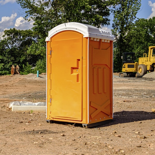 can i customize the exterior of the porta potties with my event logo or branding in Halfway